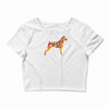 boxer flower Crop Top