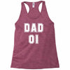 fathers dat dad number 1 Racerback Tank