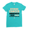 Uterine Cancer Awareness I Wear Peach For Some Special To Me Ladies Fitted T-Shirt