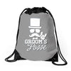 groom's posse Drawstring Bags