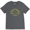 smiley dj techno,club,dance,music,rave retro V-Neck Tee
