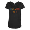 Dont Worry Be Happy Maternity Scoop Neck T-shirt