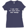 i am why we can't have nice things Ladies Fitted T-Shirt