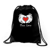 mickey et l'amour en Drawstring Bags