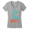 b Women's V-Neck T-Shirt
