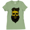 hipster skull Ladies Fitted T-Shirt