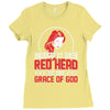 american by birth redhead by the grace of god Ladies Fitted T-Shirt