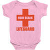nude beach   lifeguard Baby Bodysuit