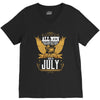 All Men Are Created Equal But Only The Best Are Born In July V-Neck Tee