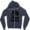 i shoot people t shirt funny photographer tee camera photography digit Zipper Hoodie