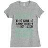 girl already taken by psychotic computer engineer Ladies Fitted T-Shirt