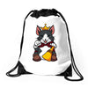 lucky cait sith Drawstring Bags