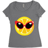 Lemon with Disco Glasses Women's Triblend Scoop T-shirt
