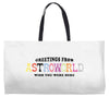 Greeting From Astroworld Wish You Were Here Weekender Totes
