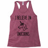 i believe in unicorns Racerback Tank