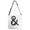 peace and love tshirt party heart tee no war stoner hippie sign ladies Adjustable Strap Totes
