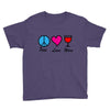 peace love wine Youth Tee