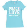 peace. love. sandy feet. Ladies Fitted T-Shirt