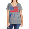 july 4th Ladies Curvy T-Shirt