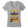 My Wife Is Super Awesome Her Husband Women's V-Neck T-Shirt