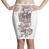 piggy pizza Pencil Skirts