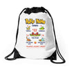 poke nom nom nom Drawstring Bags