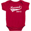 married since 2015   mens funny wedding marriage Baby Bodysuit