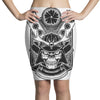 samurai skull Pencil Skirts