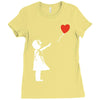 banksy style Ladies Fitted T-Shirt