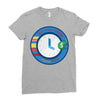 clock Ladies Fitted T-Shirt