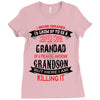 Super Cool Grandad Of A Freaking Awesome Grandson Ladies Fitted T-Shirt