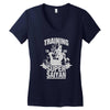 training to go super saiyan Women's V-Neck T-Shirt