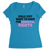 girls just want to have fundamental rights Women's Triblend Scoop T-shirt
