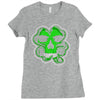 celtic green clover skull patch, irish biker patches Ladies Fitted T-Shirt