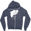 yin yang shark Zipper Hoodie