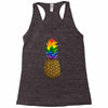 rainbow pineaplle Racerback Tank