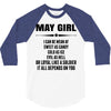 Super May Girl 3/4 Sleeve Shirt