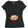 POW! Funny Explosion Cartoon Women's Triblend Scoop T-shirt