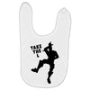 fortnite take the L black logo Baby Bibs