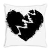 broken heart xxx black Throw Pillow