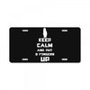 Keep Calm And Put 3 Fingers Up License Plate