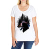 Mononoke Hime Siluet Ladies Curvy T-Shirt