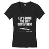 lets bomb the shit outta them Women's V-Neck T-Shirt