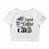 coffee cat Crop Top