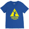 caution shapes being thrown printed V-Neck Tee