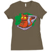 pizza cat Ladies Fitted T-Shirt