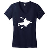 kanu sport wasser water paddel schiff outdoor fun see sea camping Women's V-Neck T-Shirt