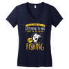 fishing in my head! Women's V-Neck T-Shirt
