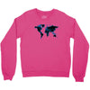 World Map Design Crewneck Sweatshirt