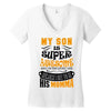 My Son Is Super Awesome His Momma Women's V-Neck T-Shirt